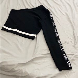 One Sleeved Black Crop Top